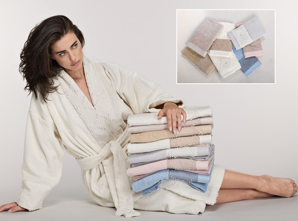 Liu Jo Set Asciugamani 1+1 In Spugna Di Cotone Con Bordo Applicato Box