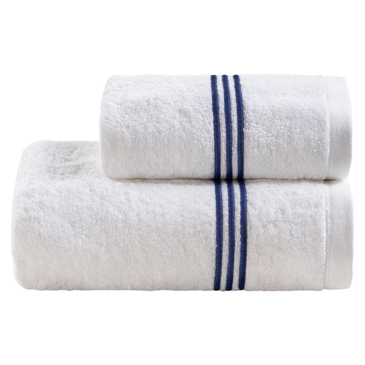 Biancoperla Telo Bagno In Spugna Di Cotone Con Bacchette Ricamate Zoe