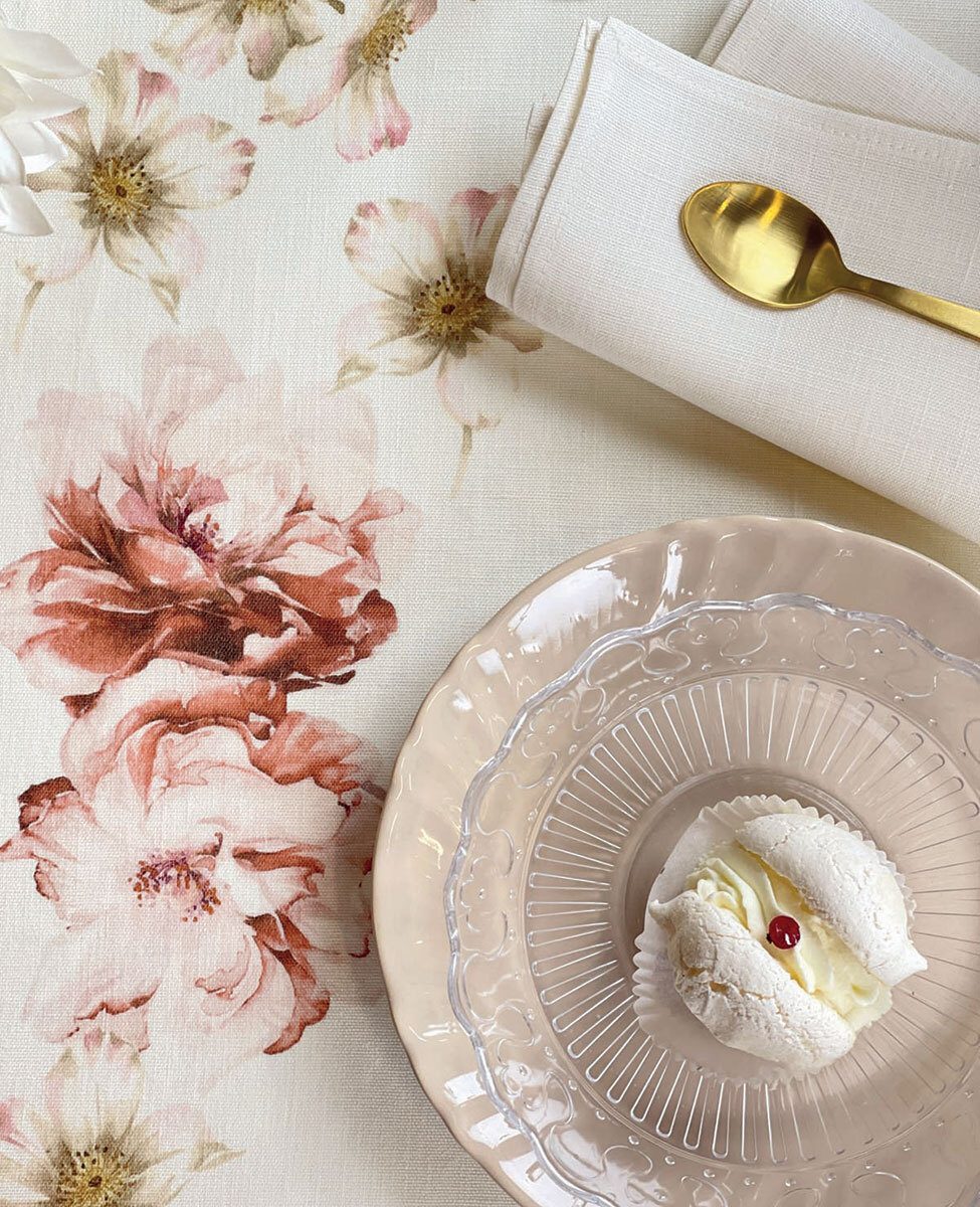 Blumarine Tovaglia In Lino Brook