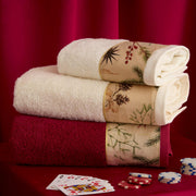 Biancoperla Set Asciugamani 1+1 In Spugna Di Cotone Claus