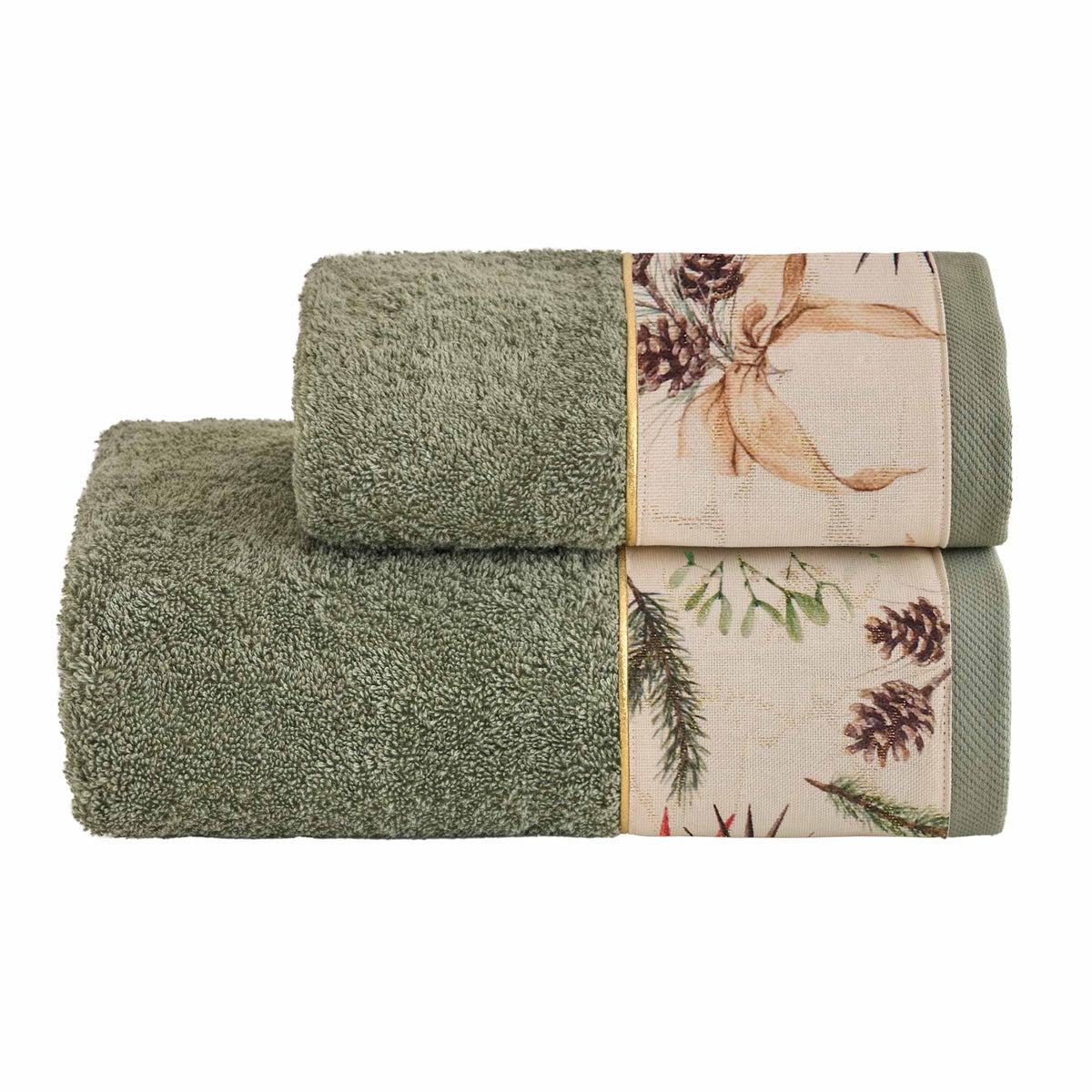 Biancoperla Set Asciugamani 1+1 In Spugna Di Cotone Claus
