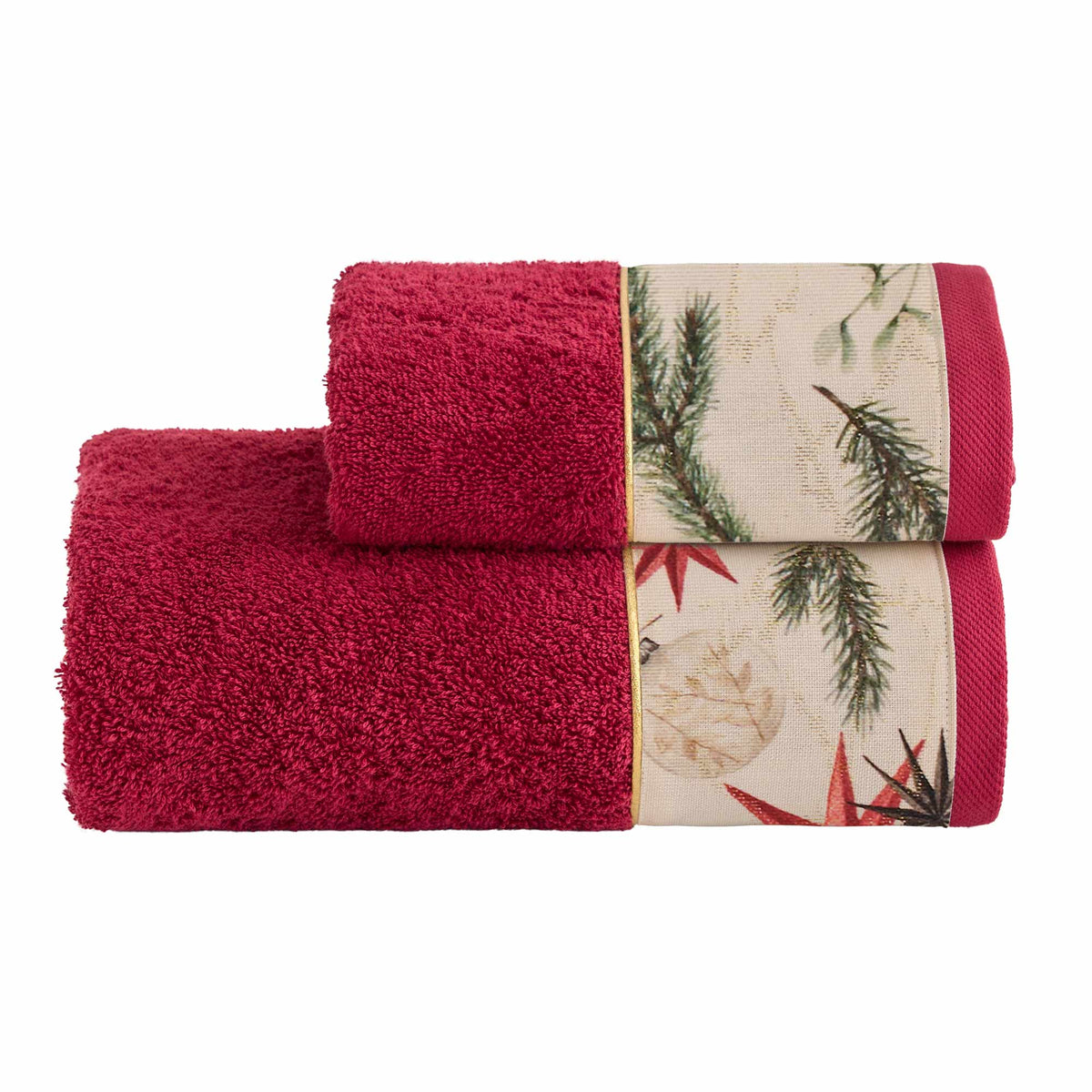 Biancoperla Set Asciugamani 1+1 In Spugna Di Cotone Claus