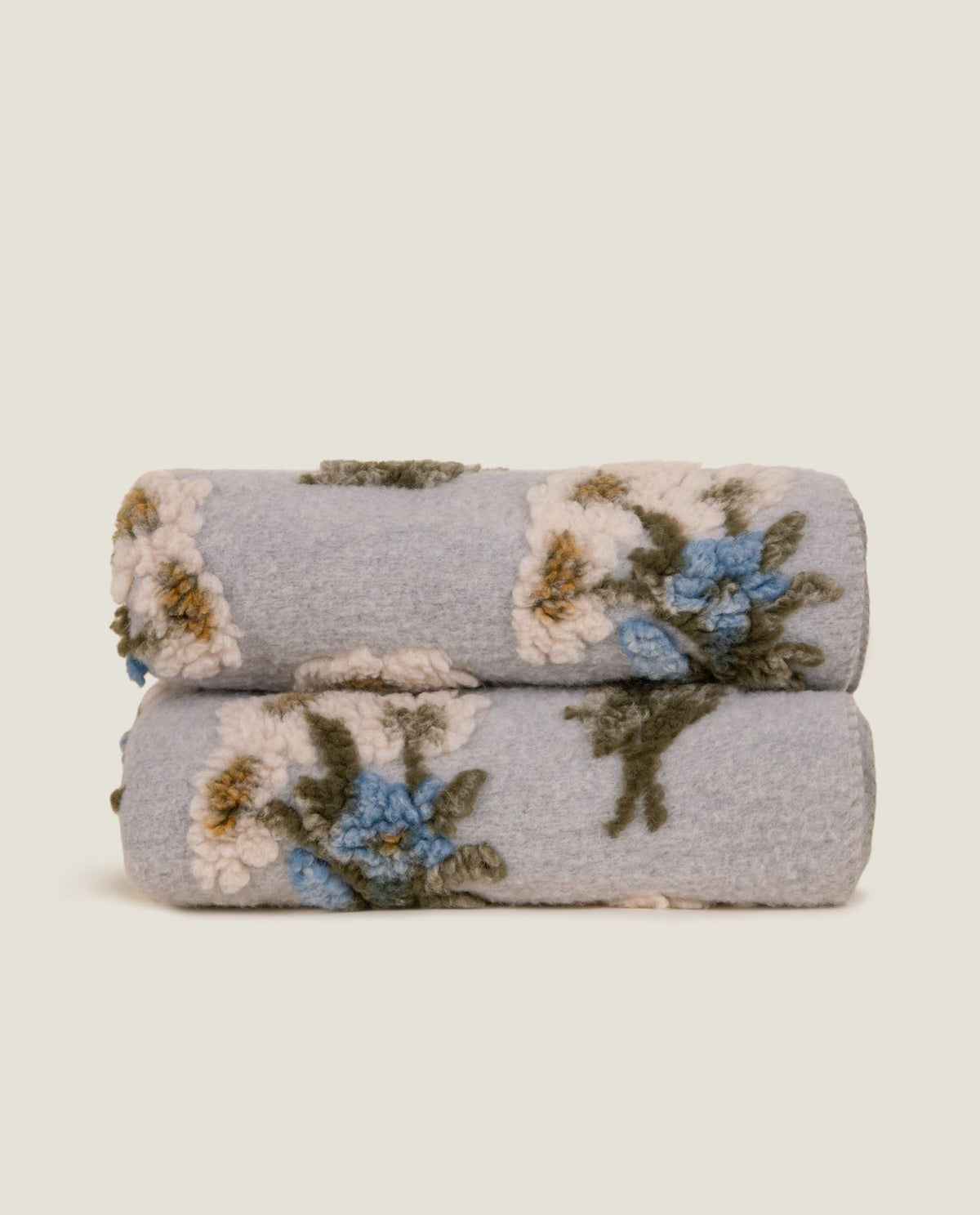 Frati Home Coperta Plaid In Mista Lana Cotta Bunch Of Flower