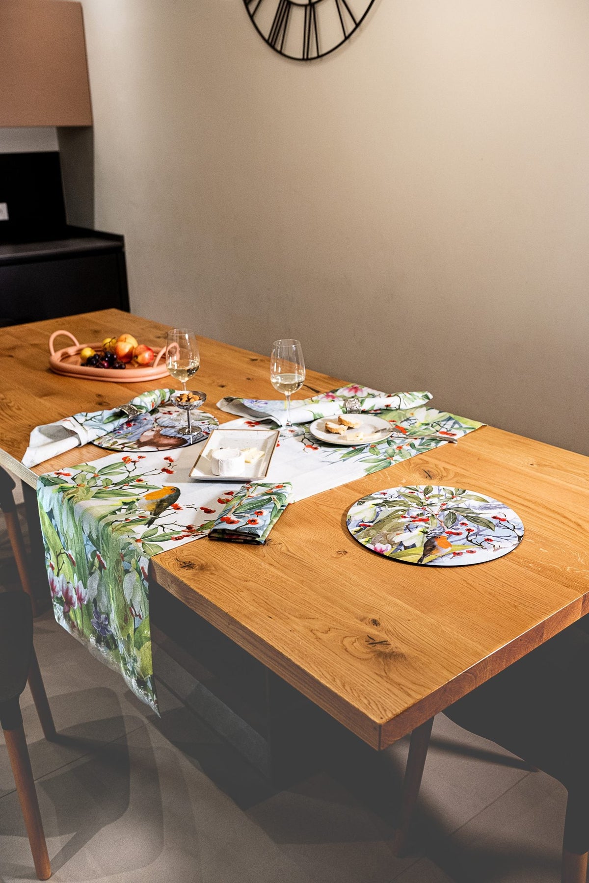 Napking Tovaglia E/O Runner In Lino Stampato Beaumont