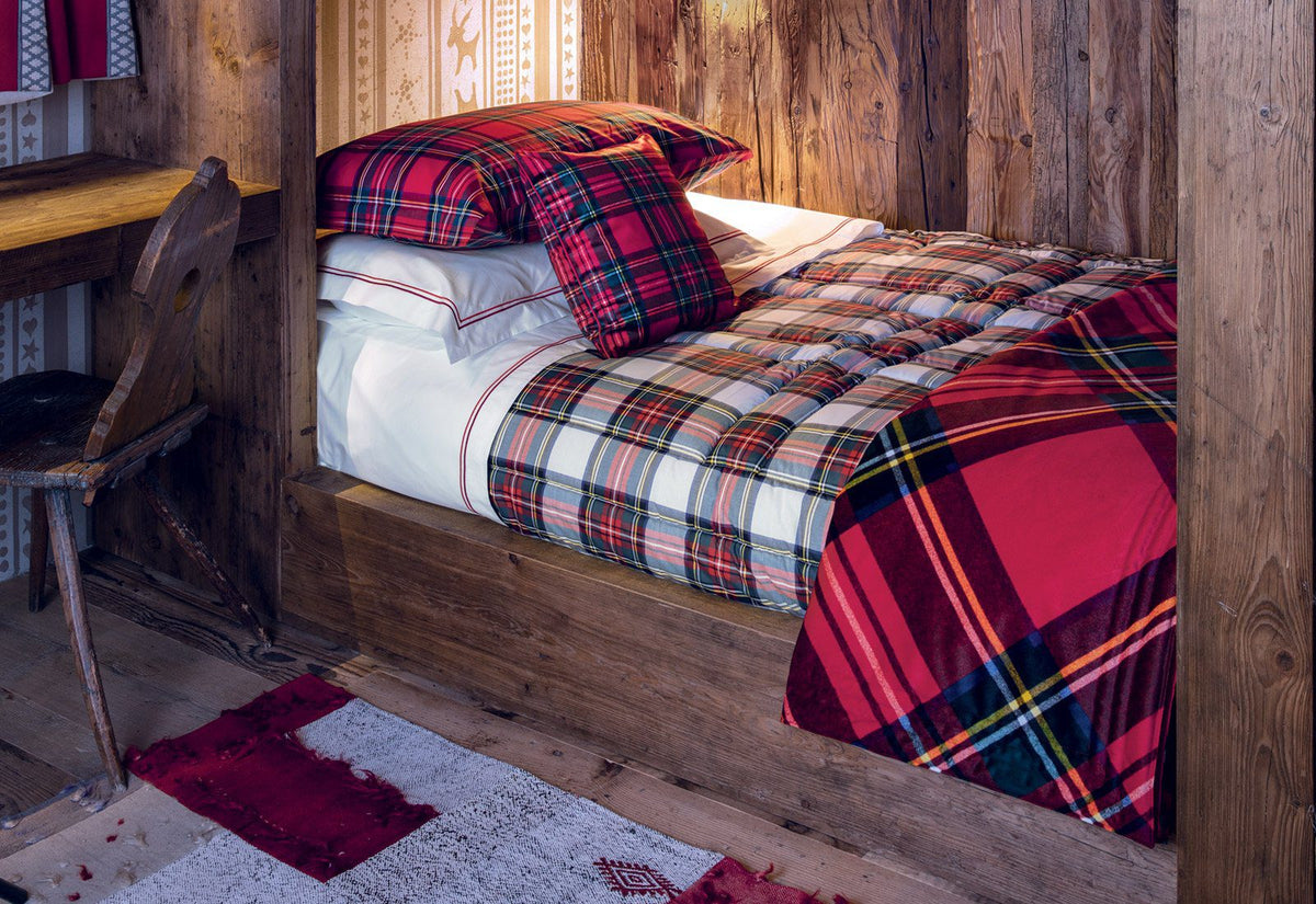Bossi Plaid Imbottito In Cotone Tinto In Filo King 1376