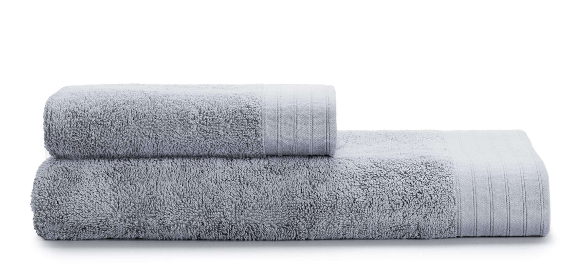 Guzzini Set Asciugamani 1+1 In Spugna Di Cotone E Lyocell Botanical