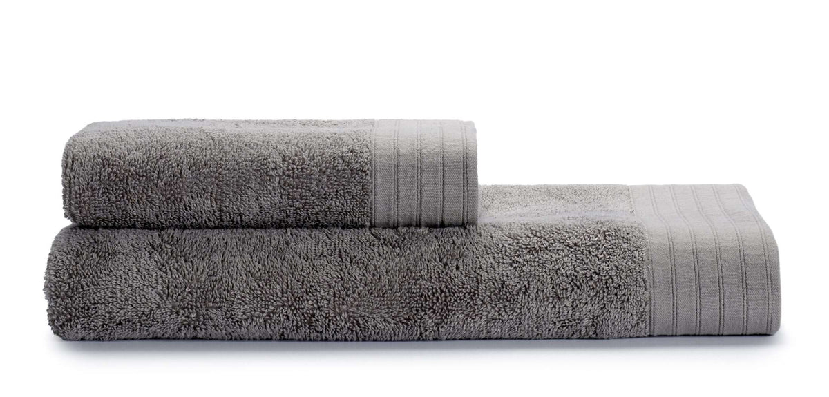 Guzzini Set Asciugamani 1+1 In Spugna Di Cotone E Lyocell Botanical