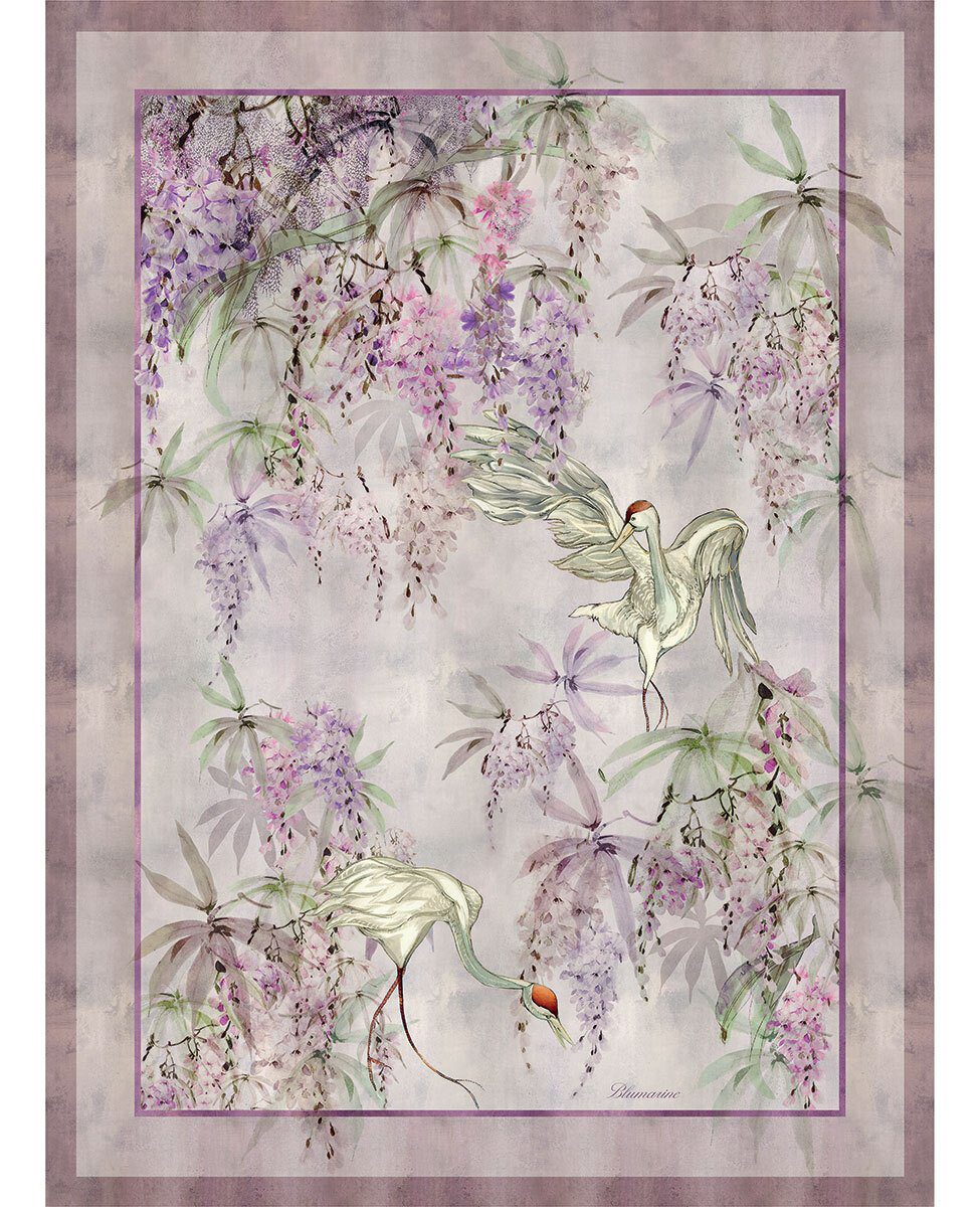 Blumarine Caldo Pareo Con Stampa Piazzata Glicine