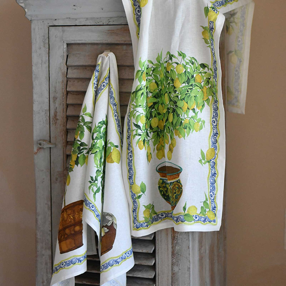 Tessitura Toscana Telerie Strofinaccio In Lino Limonaia