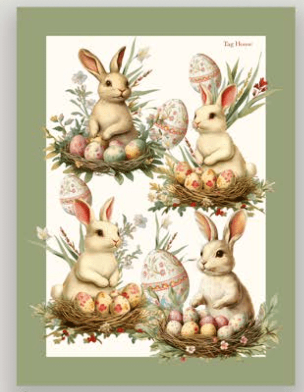 Tag House Artissima Strofinaccio In Cotone Stampato 4016 Pasqua