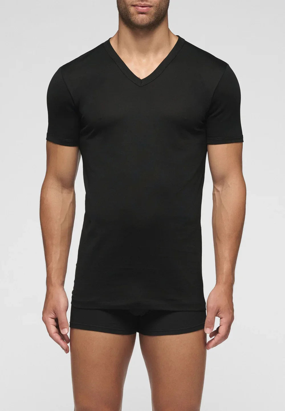 Cagi T Shirt Scollo A V In Cotone Filo Di Scozia Privilegio 1304