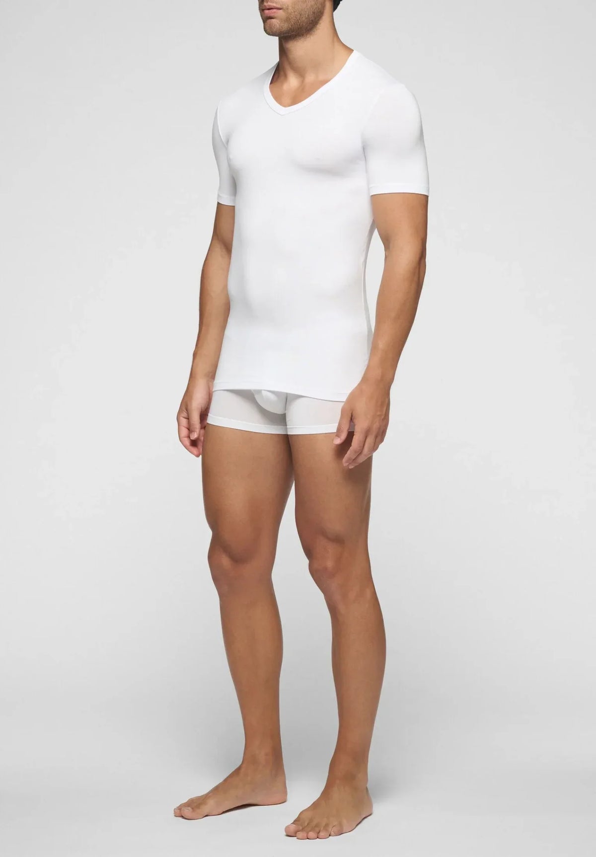 Cagi T Shirt Scollo A V In Modal Elasticizzato 5256