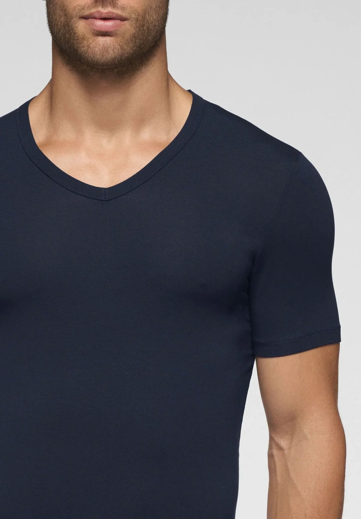 Cagi T Shirt Scollo A V In Modal Elasticizzato 5256