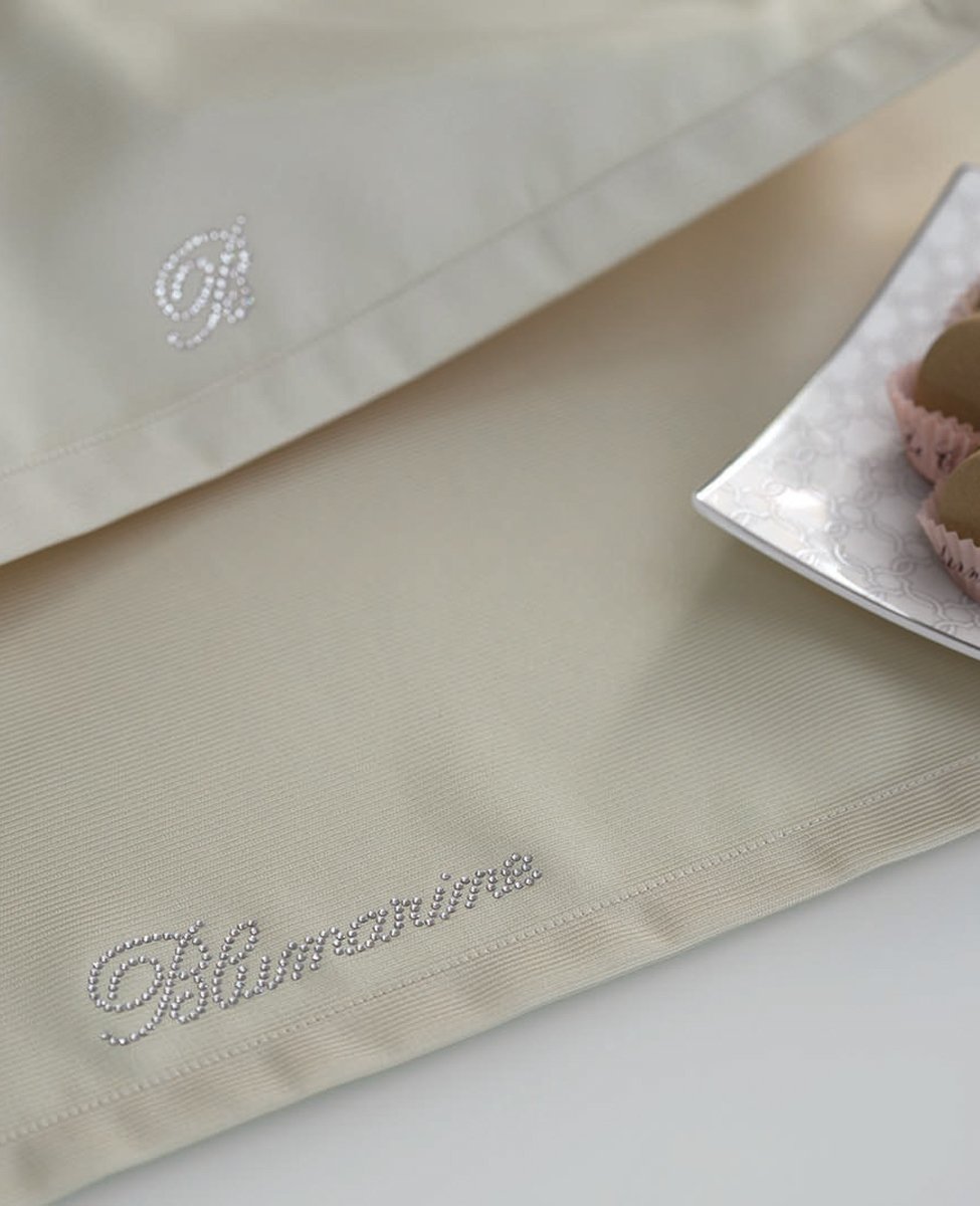 Blumarine Set Tris Centrini Note Blu