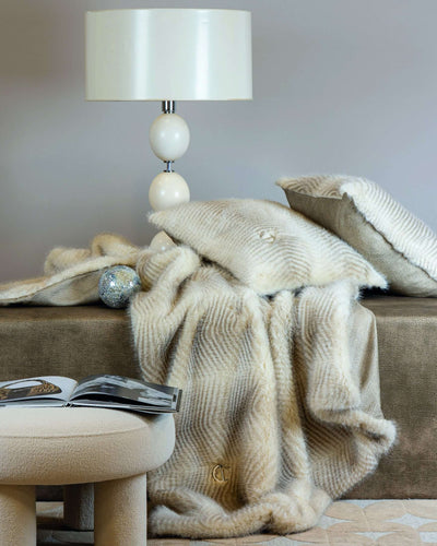 Borbonese Home Plaid In Ecopelliccia Chevron