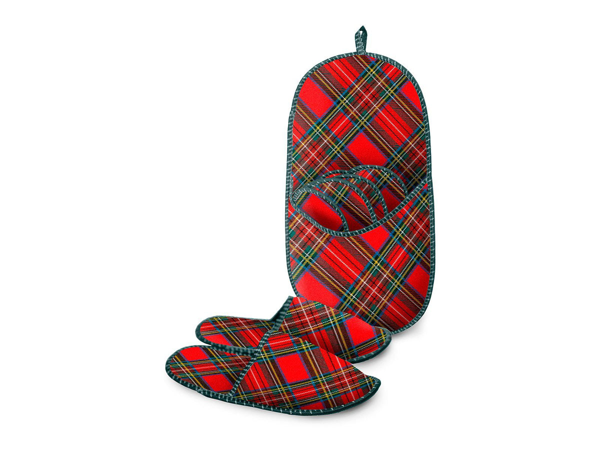 DAUNEX CIABATTONE SET FAMILY 4 PEZZI BRITISH ROSSO