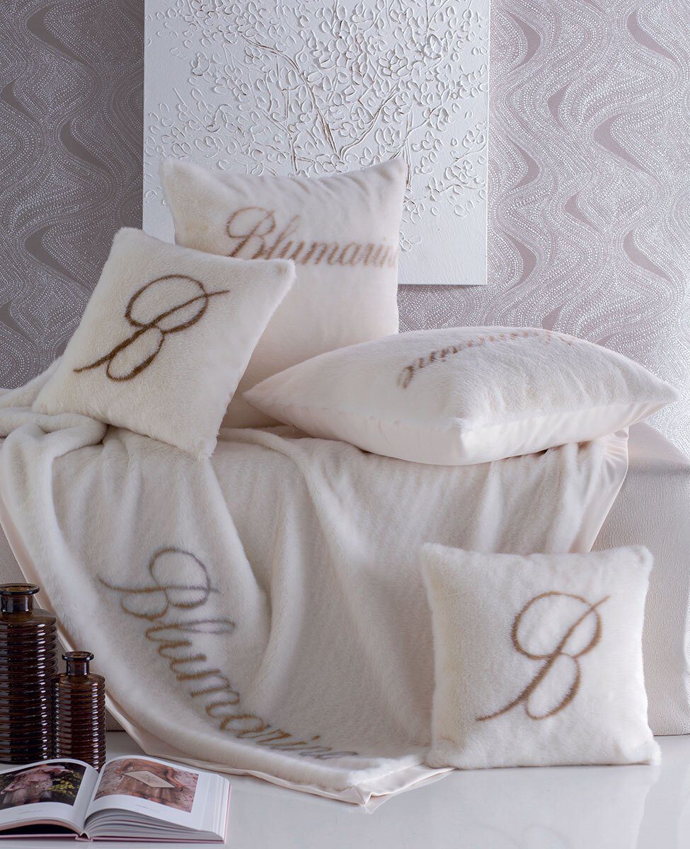 Blumarine Cuscino Arredo In Ecopelliccia E Retro Manopesca St.Moritz