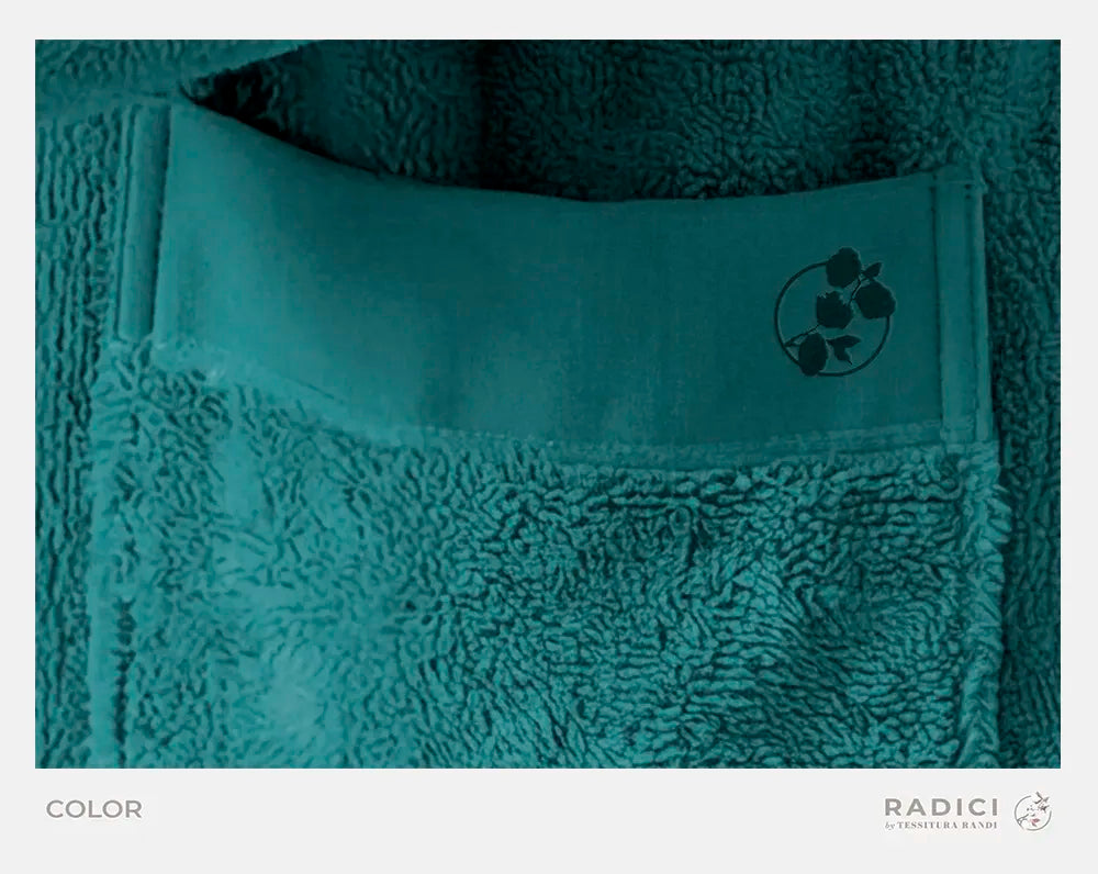 Tessitura Randi Accappatoio Con Cappuccio In Spugna Di Cotone Color