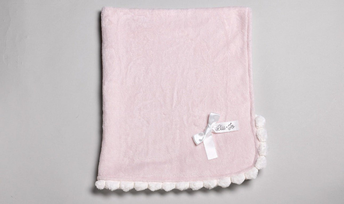 Liu Jo Baby Copertina Culla/Carrozzina In Caldo Pile Pon Pon Bl542C