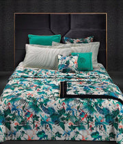 Roberto Cavalli Home Completo Copripiumino Matrimoniale In Raso Di Cotone Forest