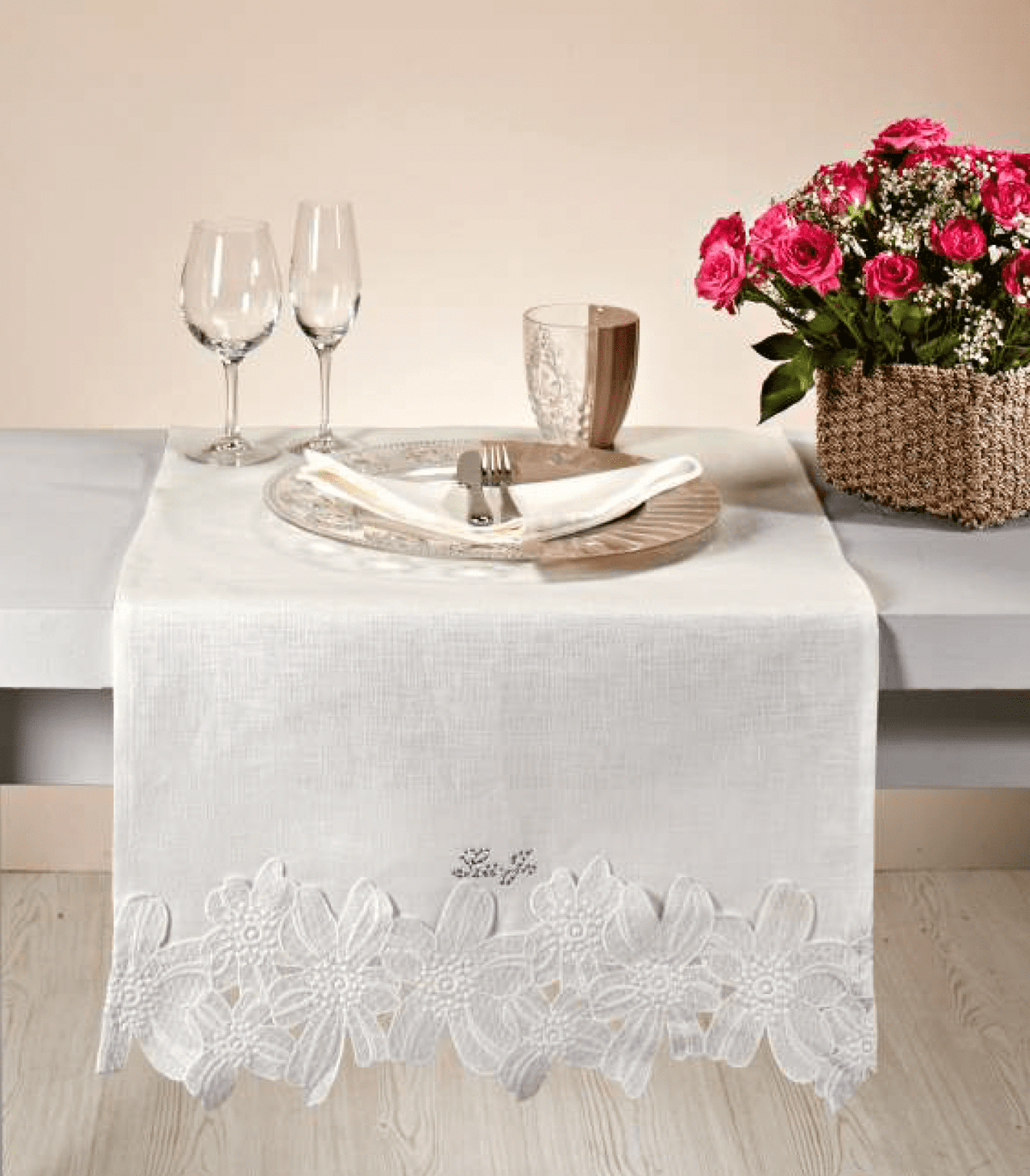 Liu Jo Runner In Lino Con Logo Sw E Pizzo Ambi I Lati Corolla Lt330P