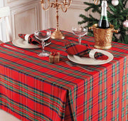 Maestri Cotonieri Home Tovaglia Tinto In Filo Tartan Rosso