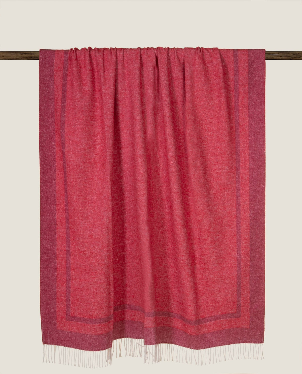 Frati Home Plaid Country Con Frange Ciliegia
