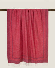 Frati Home Plaid Country Con Frange Ciliegia