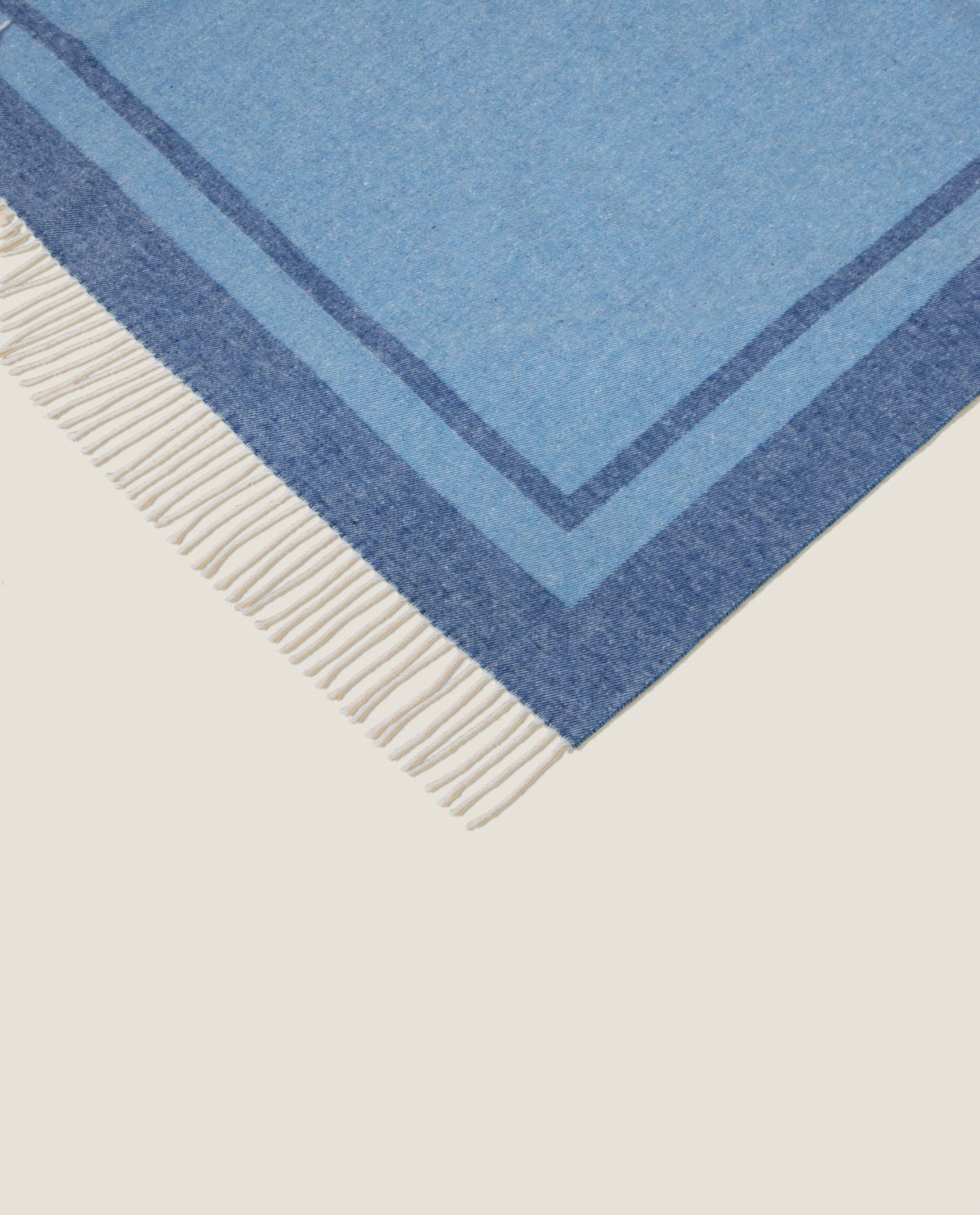 Frati Home Plaid Country Con Frange Denim