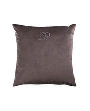 Blumarine Cuscino Arredo In Velluto Con Logo Swarovski Blu Velvet