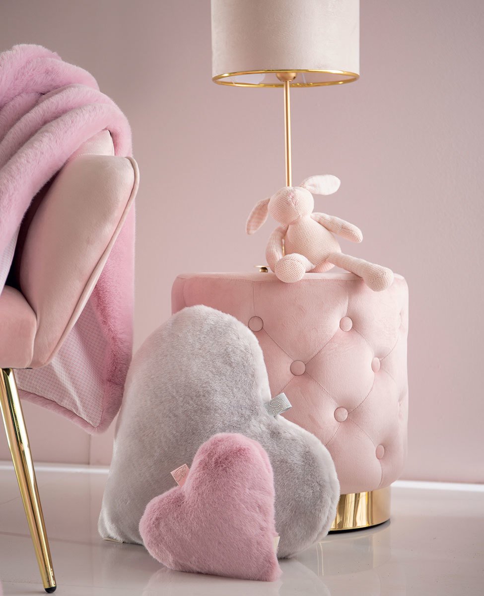 Blumarine Cuscino Arredo Cuore In Pelliccia Eden