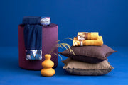 Biancoperla Set Asciugamani 1+1 In Spugna Di Cotone Con Balza In Raso Di Cotone Stampato Carioca