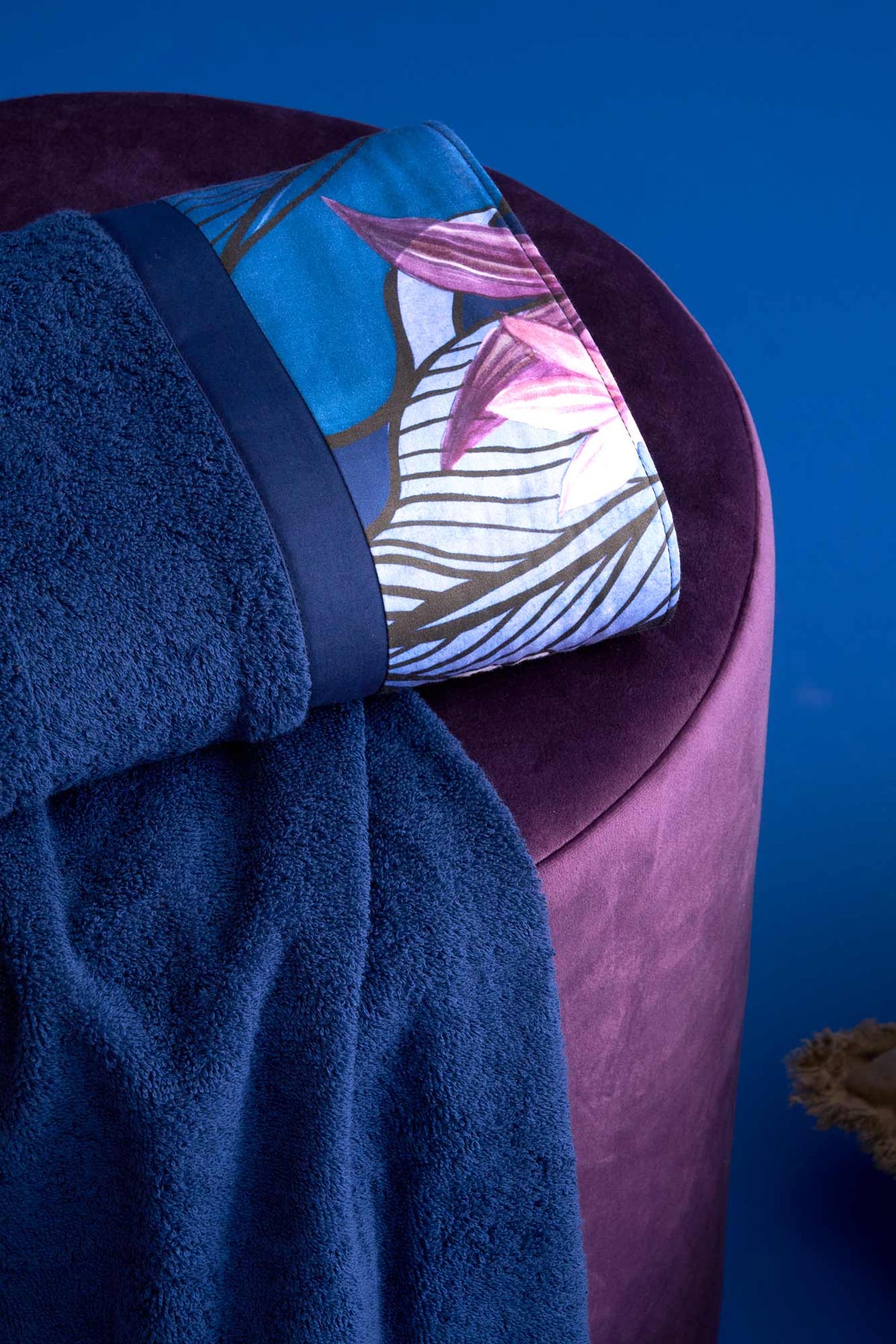 Biancoperla Set Asciugamani 1+1 In Spugna Di Cotone Con Balza In Raso Di Cotone Stampato Carioca