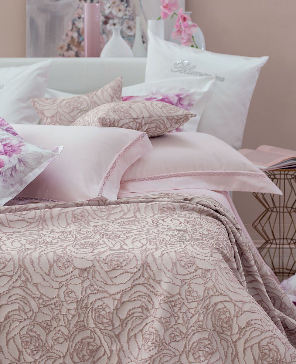 Blumarine Copriletto Liscio Matrimoniale In Tessuto Jacquard Dalida