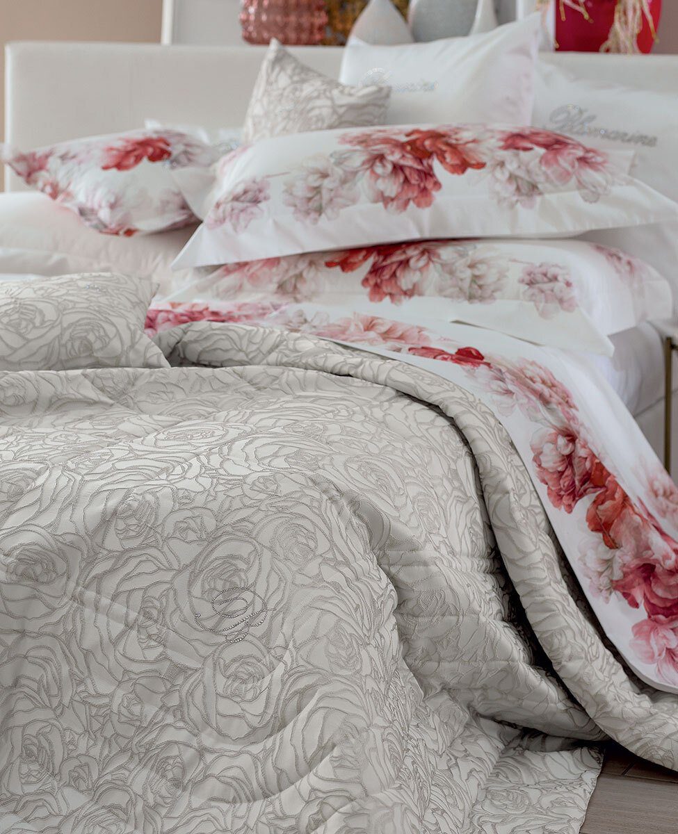 Blumarine Copriletto Trapuntato Matrimoniale In Jacquard Dalida