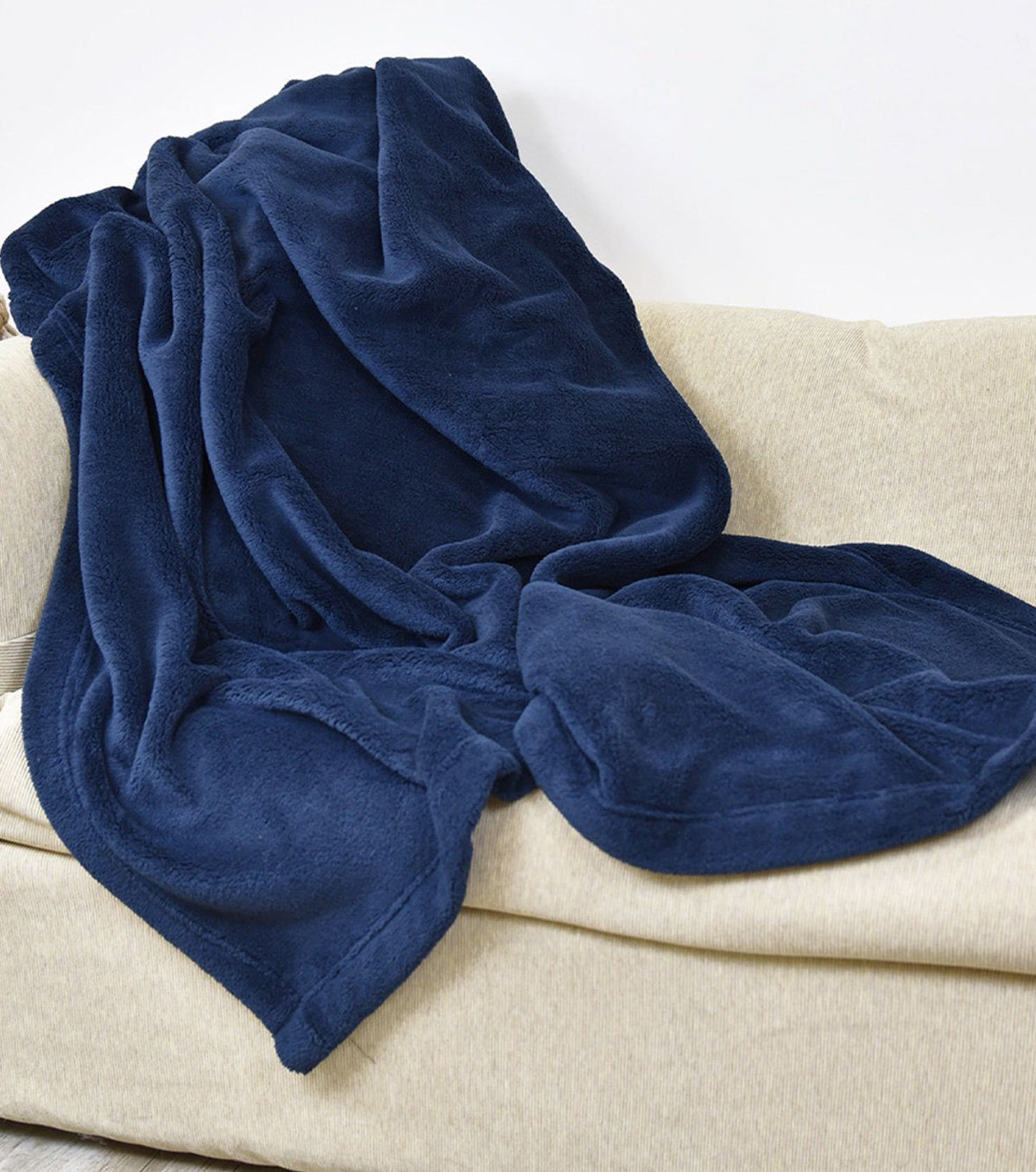 Daunex Plaid E Coperta In Morbido Pile Prime Blu