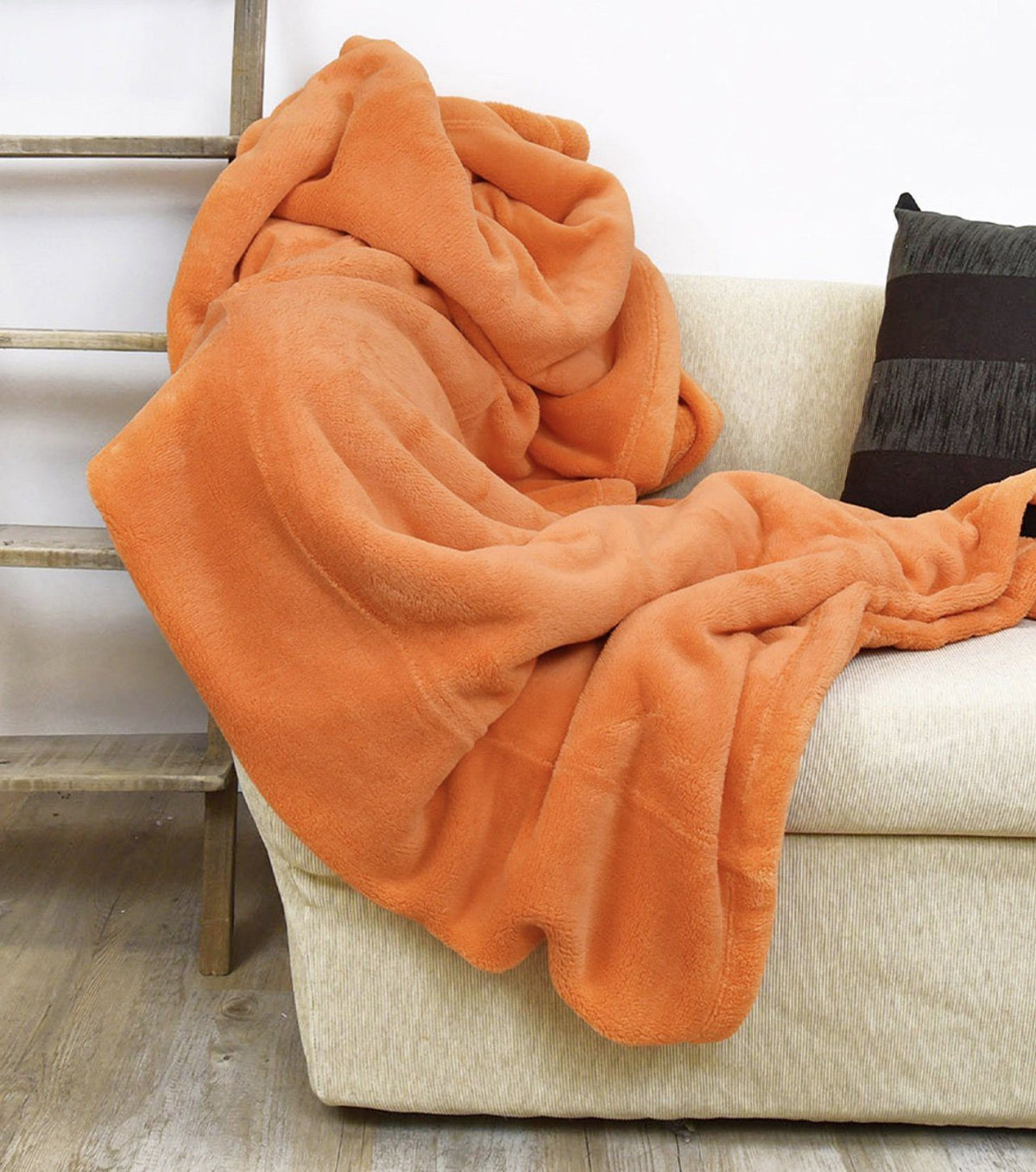 Daunex Plaid E Coperta In Morbido Pile Prime Mandarino