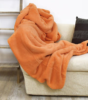 Daunex Plaid E Coperta In Morbido Pile Prime Mandarino