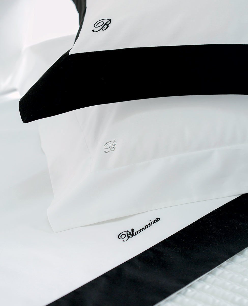 Blumarine Completo Lenzuola Matrimoniale In Raso Di Cotone Grand Hotel