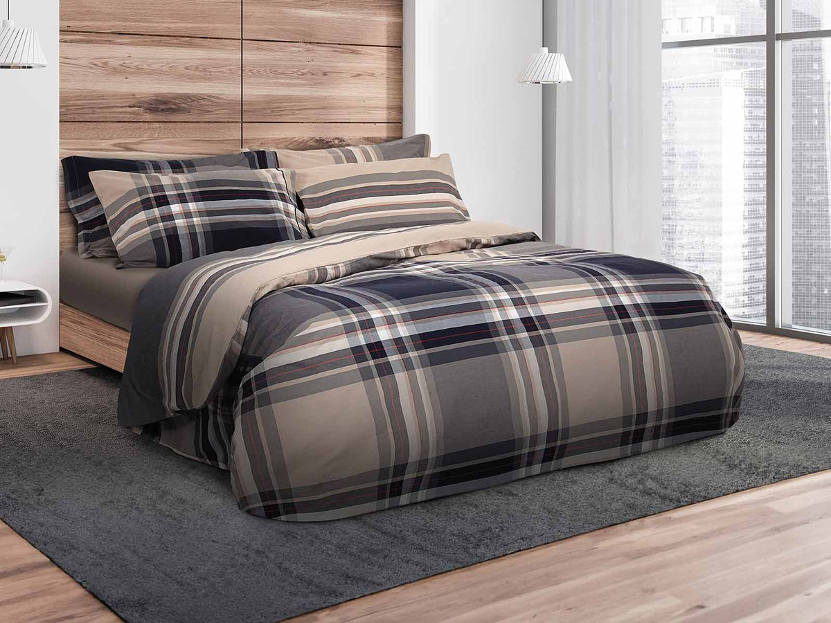 Daunex Parure Copripiumino Tinto In Filo Double Face Douglas