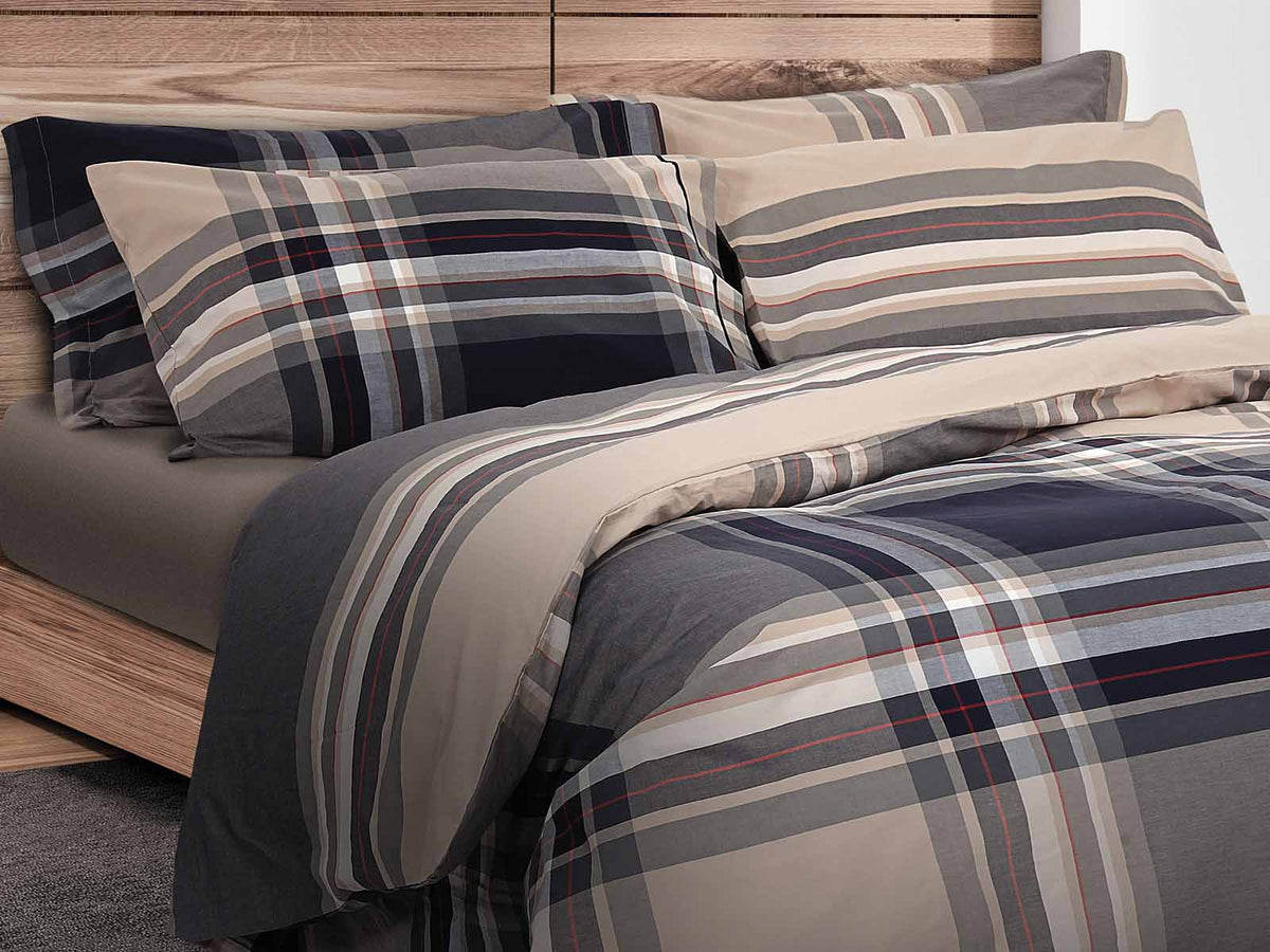 Daunex Parure Copripiumino Tinto In Filo Double Face Douglas