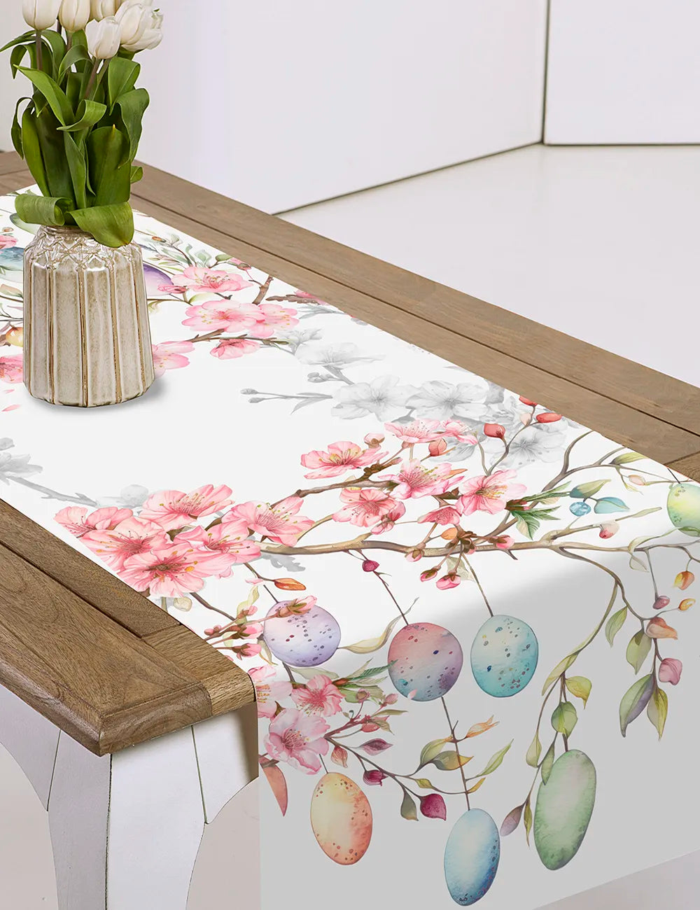 Tessitura Randi Runner Di Pasqua In Cotone Stampato Easter Tree