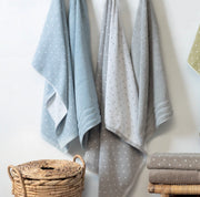 Lasa Home Set Asciugamani 1+1 In Spugna Di Cotone Efficience Dots