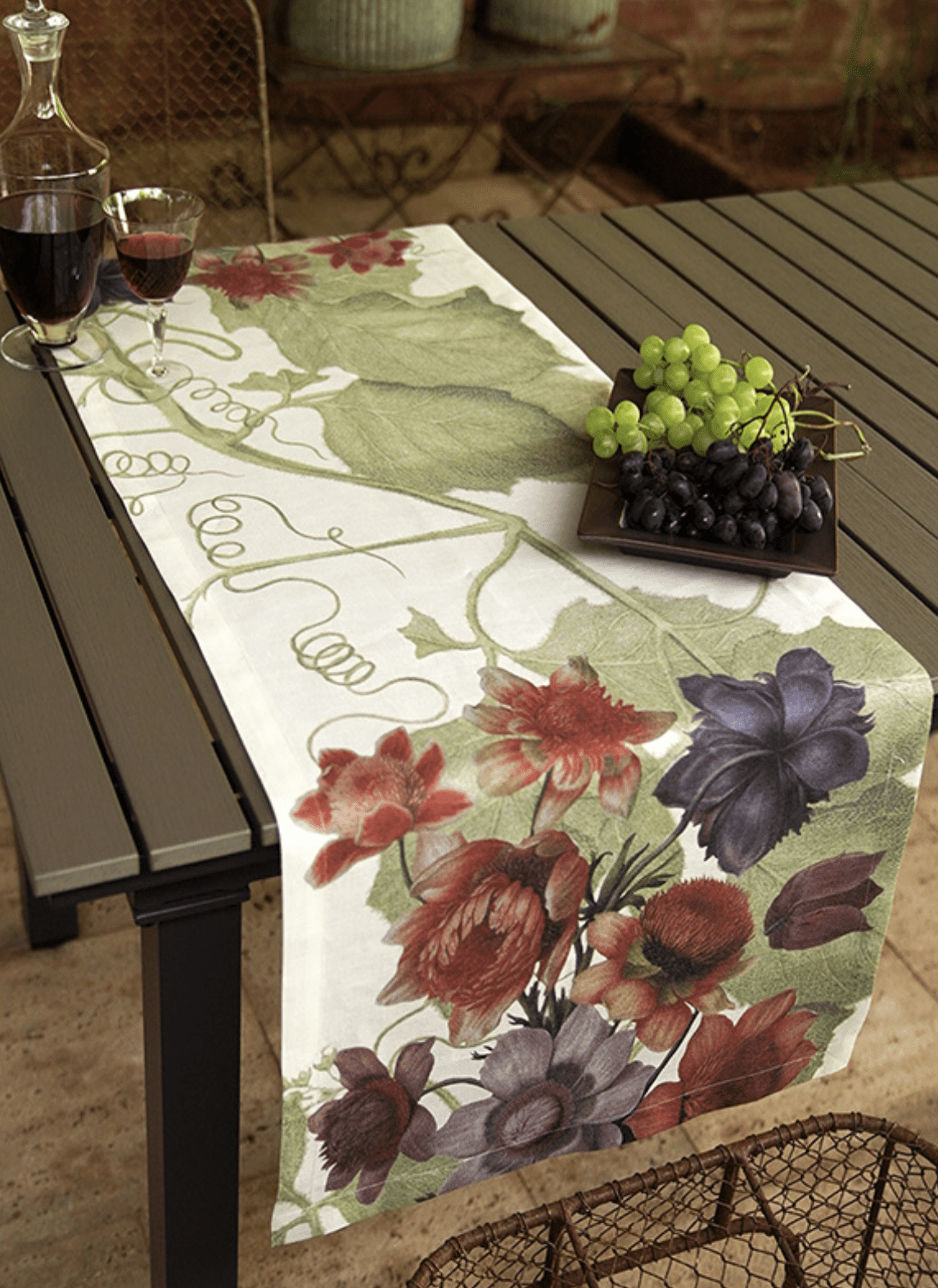 Napking Tovaglia E/O Runner In Lino Stampato Eidos