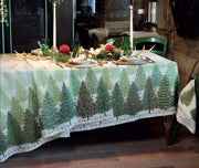 Tessitura Toscana Telerie Tovaglia Natalizia E/O Runner In Lino Fairy Trees