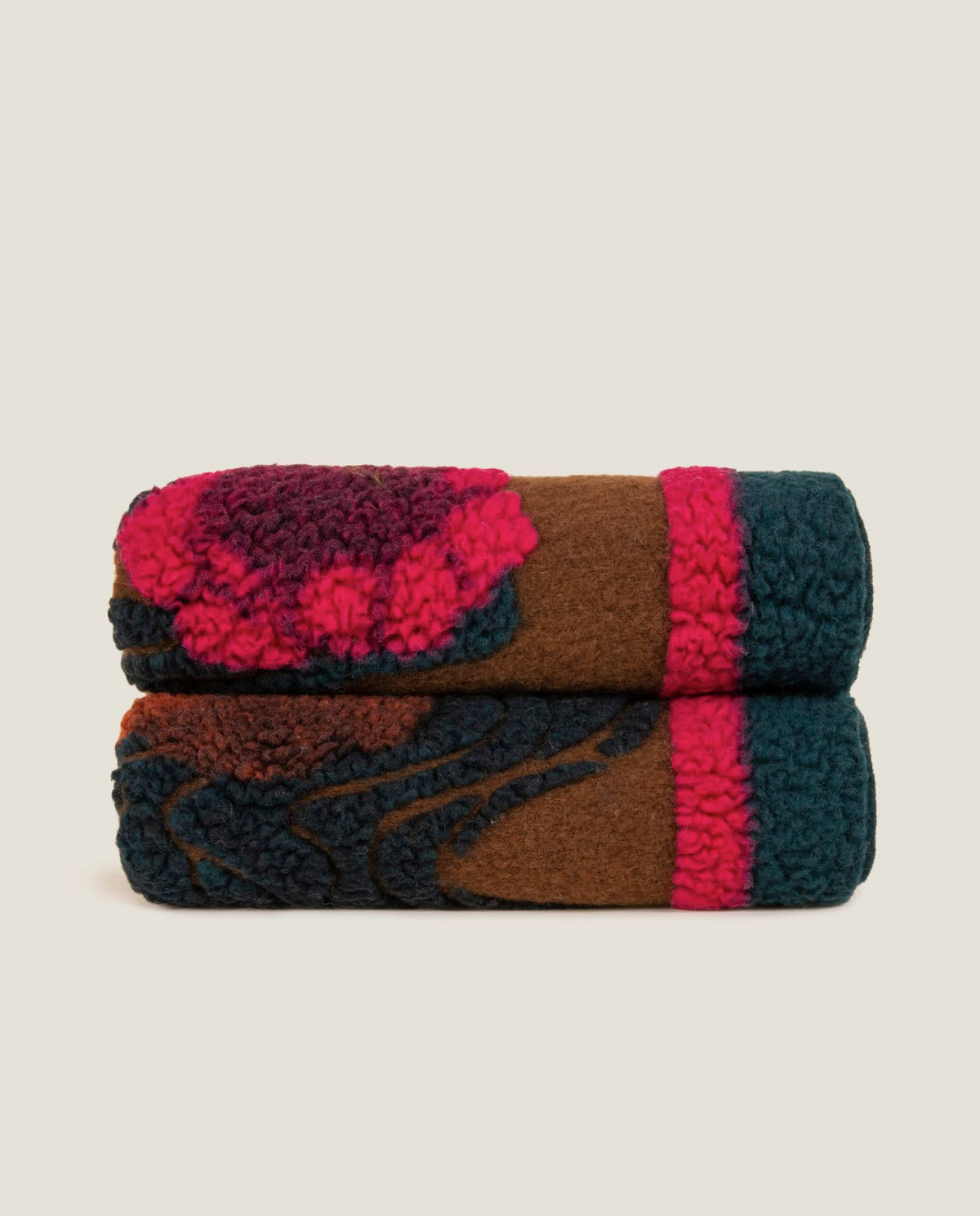Frati Home Coperta Plaid In Lana Cotta Sei Colori Flower Tiger