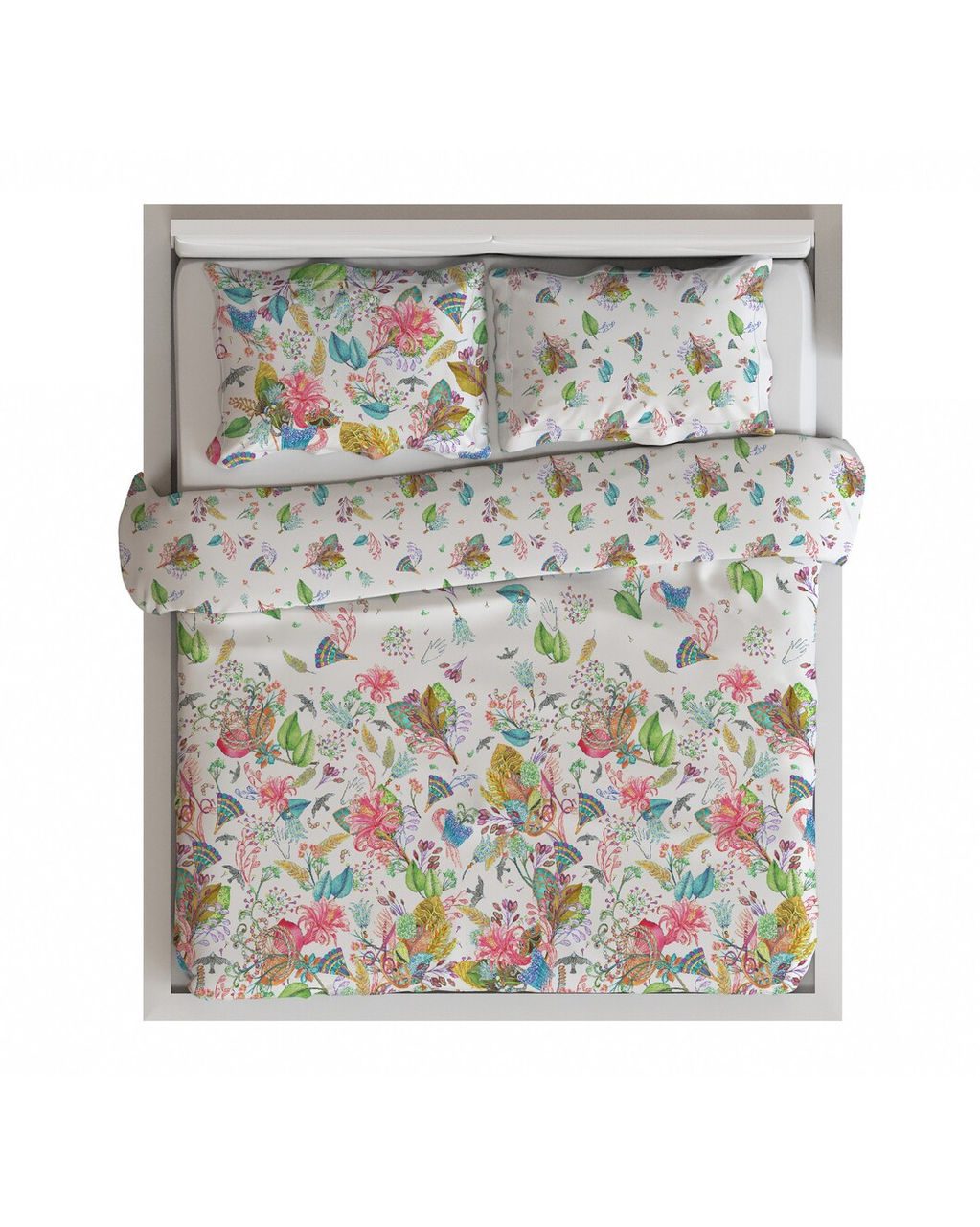 Tessitura Toscana Telerie Completo Lenzuola Matrimoniale In Raso Di Cotone Frida Fiore Grande