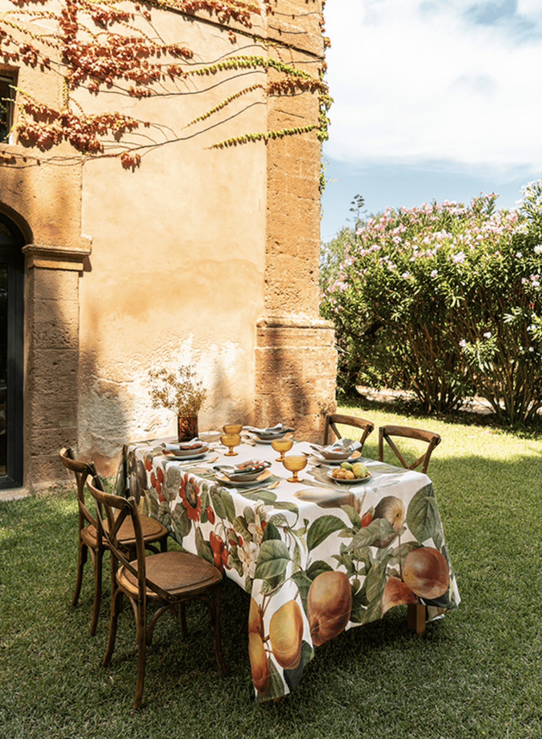Napking Tovaglia E/O Runner In Lino Stampato Fruit Love