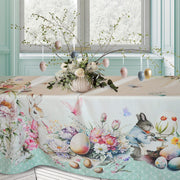 Casa Anversa Tovaglia Di Pasqua In Tessuto Antimacchia Stampato Easter Eggs