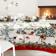 Casa Anversa Tovaglia E/O Runner Natalizi In Tessuto Idrorepellente Stampato Christmas Village